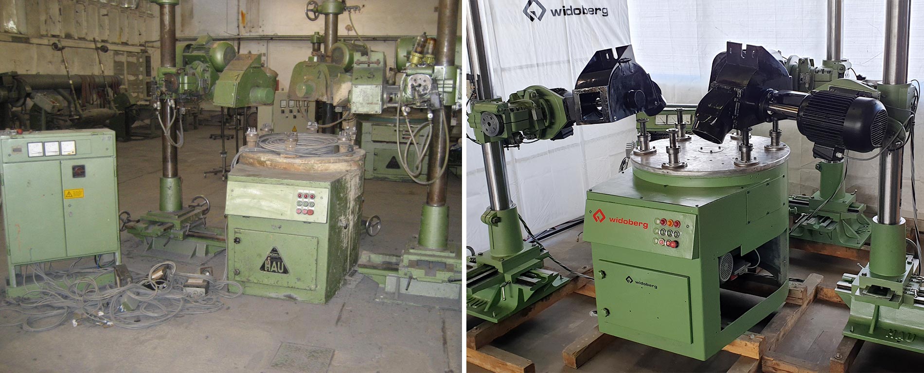 Schleif und Poliermaschinen - vorher nachher